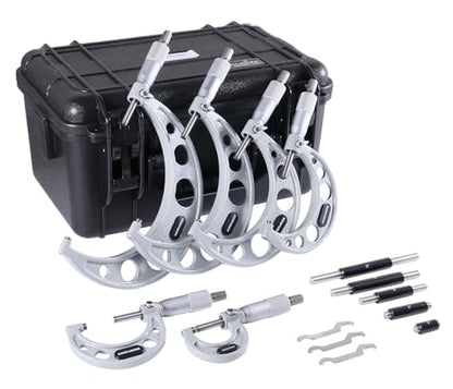 Accusize Industrial Tools Outside Micrometer, 0-6" 6 Pc/set, EG00-0906 - size: 0-6" 6 pc/set