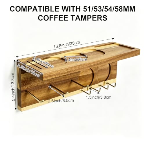 Espresso Accessories Wall Mounted Organizer Station