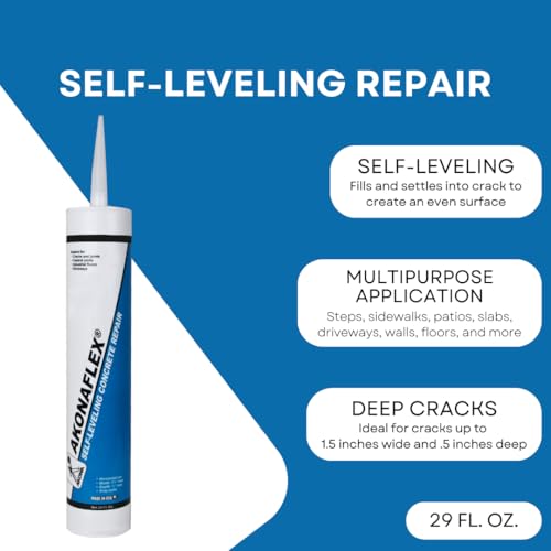 Akonaflex Self-Leveling Concrete Repair, 29 Ounces