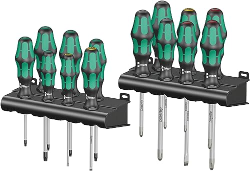 Wera Kraftform Screwdriver Set, PH PZ TORX Slotted, Lasertip, 14 Pc