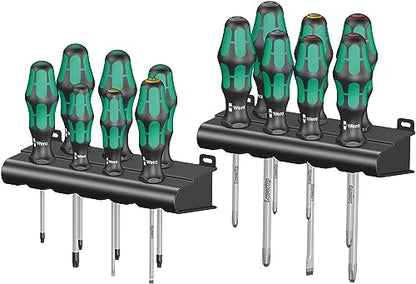 Wera Kraftform Screwdriver Set, PH PZ TORX Slotted, Lasertip, 14 Pc