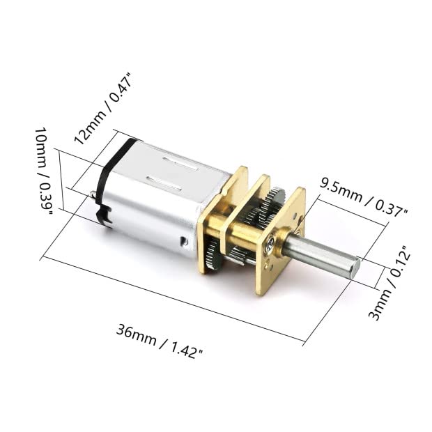 DC 3V 5RPM Micro Geared Electric Motor Mini Speed Reduction Motor - size: DC 3v 5RMP