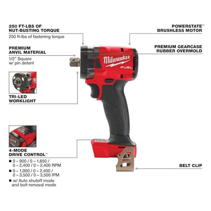 Milwaukee Electric - Compact 1/2 Impact W/PIN Detent