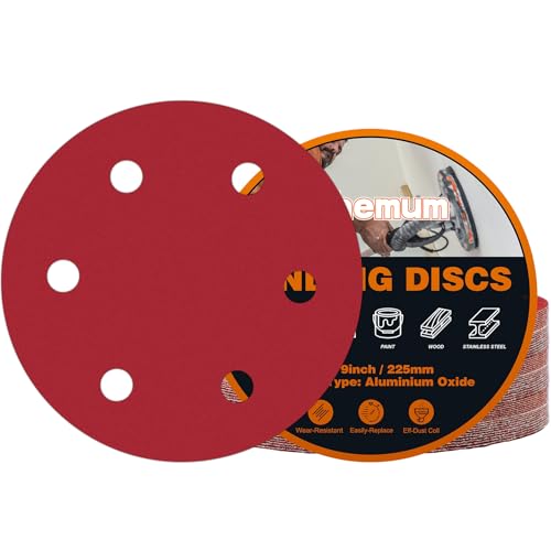 30 PCS 9 Inch Drywall Sanding Discs 800 Grit 6 Hole - color: 6 Hole, size: Grit 800