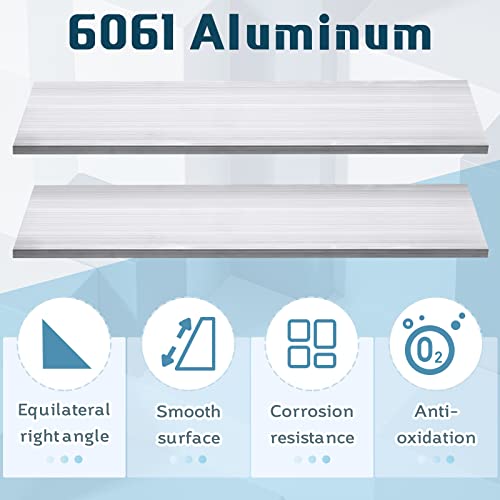 2 Pcs 3/8"(10mm) x 3"(75mm) Aluminum Flat Bar 12" Long Aluminum Plate - size: 3/8" x 3"