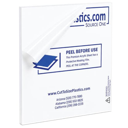 Premium 1/4 Clear Acrylic PlexiGlass Sheet - size: 24" X 24"