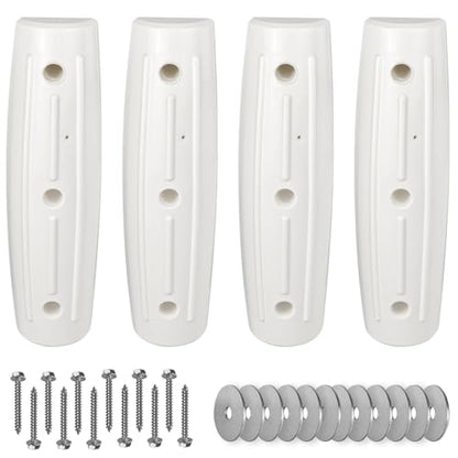 Dock Fender Bumpers, Boat Dock Bumpers for Straight Edge & Side - color: White, size: 4 Pack