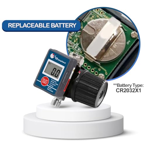 LE LEMATEC Digital Air Regulator & Gauge for Spray Paint Gun, HVLP, 160 PSI - style: Diaphragm Valve Version