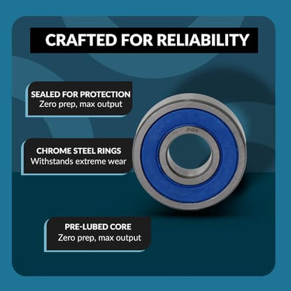 PGN 6003-2RS (4 Pack) Ball Bearing 17x35x10mm Chrome Steel Sealed