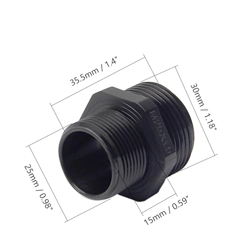 Fielect M25 Cable Gland 2 Holes Waterproof IP68 Nylon Joint Adjustable Locknut for 2.5-6mm Dia Wire 1Pcs - color: 2 15mm 25mm 2.5-6