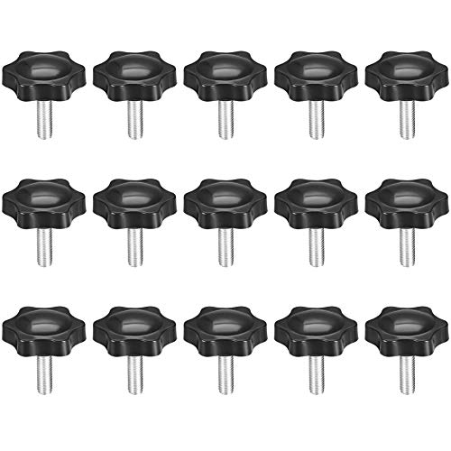 M6 x 20mm Thread Clamping Knob, Thumb Screw, Star Hand Knob Tightening Screw Knob for Machinery, 15Pcs - size: M6 x 20mm