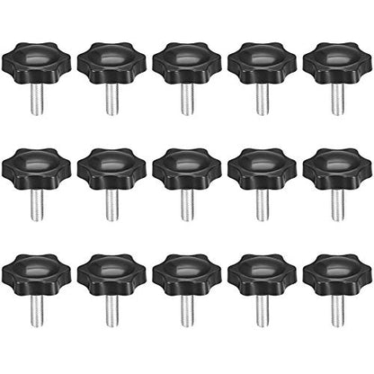 M6 x 20mm Thread Clamping Knob, Thumb Screw, Star Hand Knob Tightening Screw Knob for Machinery, 15Pcs - size: M6 x 20mm