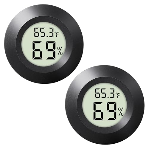 2-Pack Mini Hygrometer Indoor Humidity Meter Digital Thermometer - color: 2 Pcs