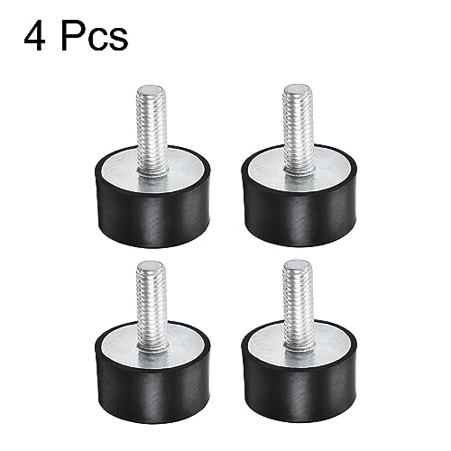 uxcell M8 Rubber Mounts, 4pcs Male Thread Vibration Isolator Shock Absorber, for Garage Motor Air Compressor Car Boat Bobbins, D30mmxH15mm - size: M8xD30mmxH15mm