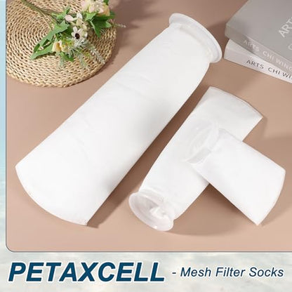 Aquarium Filter Bags Mesh (2Pcs 5 Micron 5.9" Ring 20.5" Long) - size: 5 Micron - 20.5" Long 5.9" Ring