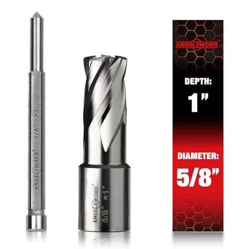 ANGELSWORD M2 HSS Annular Cutter,Diameter 5/8" x Depth 1",Mag Drill Bit - size: D. 5/8" Diameter, style: HSS 1" Cut Depth