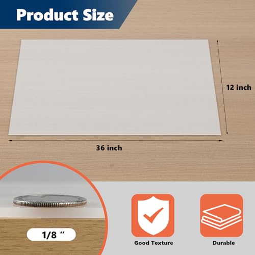 WochiTV Translucent Silicone Rubber Sheet, 12" Wide x 1/8" Thick x 36" Long Heat Resistant Rubber Mat for DIY Gaskets Material, Pads, Sealing, Cushion, Microwave Oven Protection - color: 1/8" Thick, size: 12” x 36"