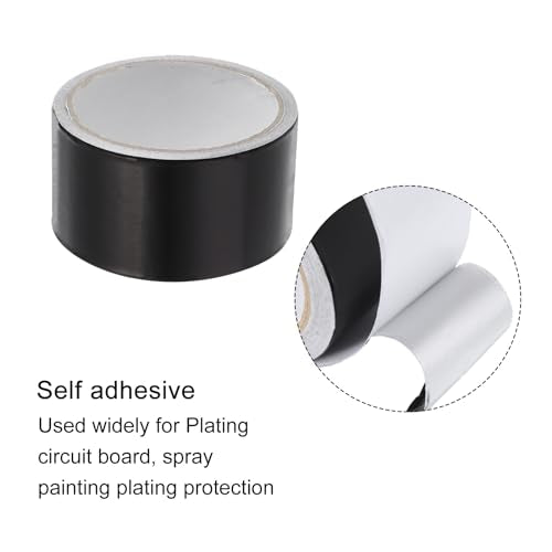 uxcell Aluminum Foil Tape 2 Inch x 10 Yards Black High Temperature Tape for HVAC, Sealing, Patching Hot and Cold Air Ducts 2 Pcs