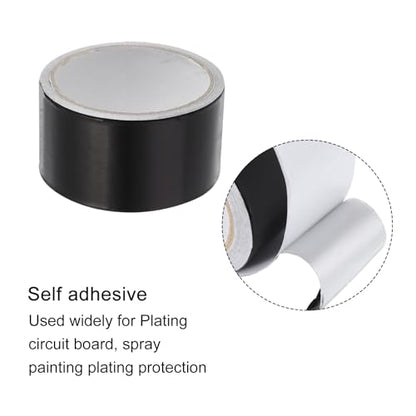 uxcell Aluminum Foil Tape 2 Inch x 10 Yards Black High Temperature Tape for HVAC, Sealing, Patching Hot and Cold Air Ducts 2 Pcs