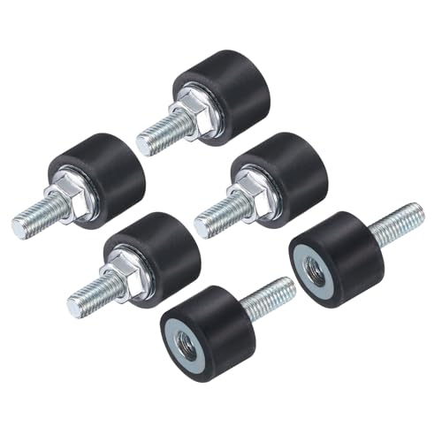 uxcell 6pcs M5x15mm Rubber Isolator Mounts with Studs 15x10mm - size: VD-D15*H10, M5*15
