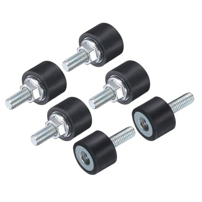 uxcell 6pcs M5x15mm Rubber Isolator Mounts with Studs 15x10mm - size: VD-D15*H10, M5*15
