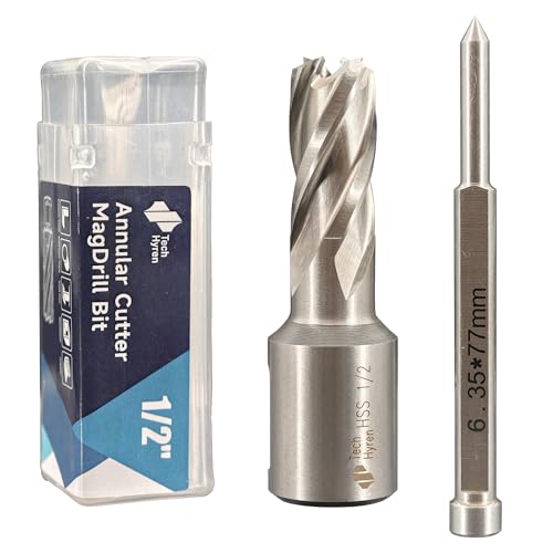 1PC M2 HSS Annular Cutter 1/2" Dia 1" Cutting Depth 3/4" Weldon Shank - size: 1-piece 1/2", style: HSS 1" Cutting Depth
