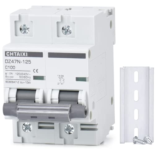 AC Miniature Circuit Breaker, 100 Amp 120V/240V 2 Pole - style: 100 Amp