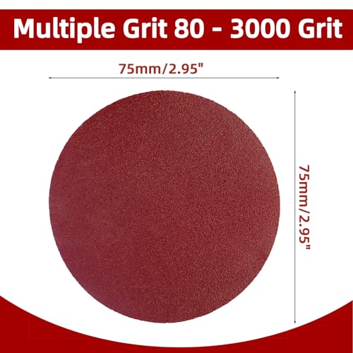 Uenhoy 100 Pcs 3" Sanding Discs Assortment 80-3000 Grit Hook Loop - style: 80-3000 Grit