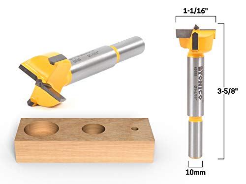 YONICO 43030C 1-1/16-Inch Diameter Carbide Forstner Drill Bit 10mm Shank - style: 1-1/16" Diameter
