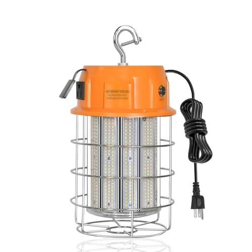 LED Temporary Work Light 300W,Portable Hanging Work Construction Light - color: Orange-300W