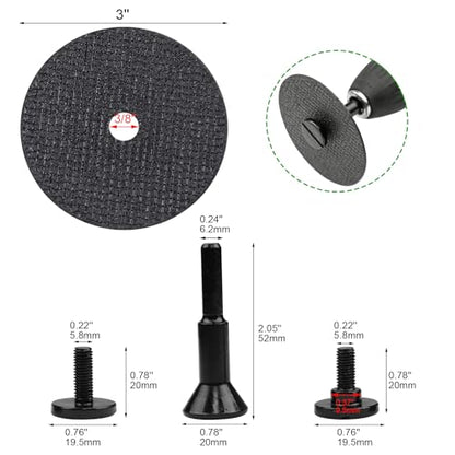 50 Pack Cut Off Wheels, 3” x 3/64” x 3/8”