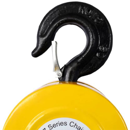 2 Ton Manual Chain Hoist, 4400 lb Hand Chain Hoist, Heavy Duty Chain Block Hoist with Mechanical Load Brake & Forged Hooks Alloy Steel Chain for Garage, Warehouse & Construction,Yellow - color: Yellow