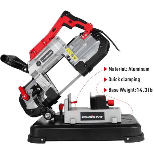 PowerSmart Portable Band Saw, 10A Variable Speed, 5" Cutting Capacity