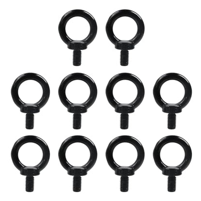 Antrader 10Pcs M10 Stainless Steel Shoulder Lifting Eye Bolts for Machinery - size: M10,10pcs
