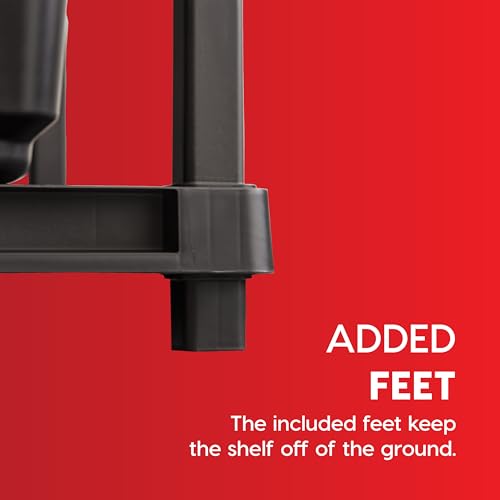 IRIS USA Plastic Storage Shelves |Made in USA| 57"H x 36"W x 24"D - Black - size: 4 Tier | 24"D x 36"W x 57"H
