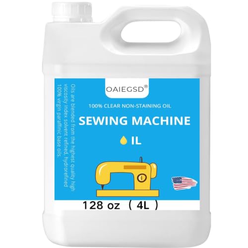 OAIEGSD 128oz Fine Light Sewing Machine Oil and Lubricant, Clear & Odorless - size: 128oz