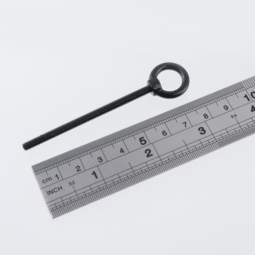 Antrader Lifting Shoulder Eye Bolts,M4 x 60mm,Black,Stainless Steel,6 Sets - size: M4 x 60mm