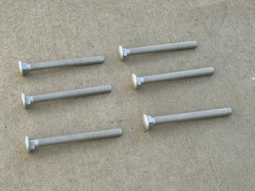 Sandbaggy 1/2” x 5” Galvanized Carriage Bolts for Wood - Round Head - ACQ Approved, Compatible with Pressure Treated Wood (175, 1/2” x 5” (Galvanized))