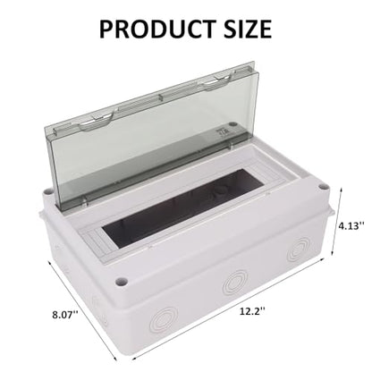 15 Way Circuit Breaker Box, IP65 Waterproof, for Indoor and Outdoor - style: 15 WAY-12.3*4.3*7.9Inch