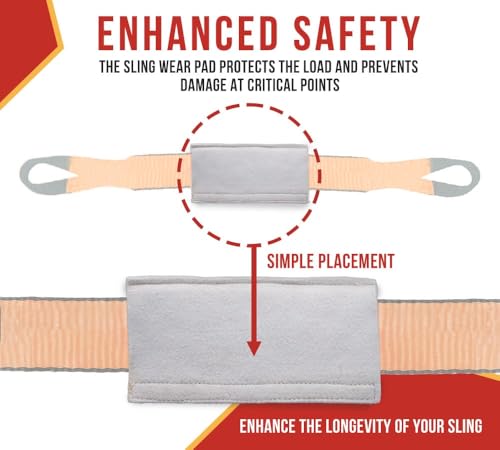 Mytee Products Yellow Polyester Web Sling Wear Pad for Rigging and Lifting Slings Protection - size: 10 - Pack, style: Pukka Sling Sleeve (6" x 12" - 3/16")