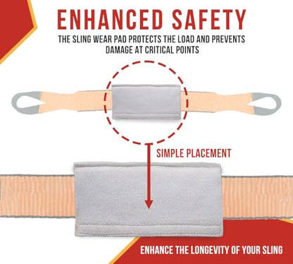 Mytee Products Yellow Polyester Web Sling Wear Pad for Rigging and Lifting Slings Protection - size: 1 - Pack, style: Pukka Sling Sleeve (6" x 12" - 3/16")