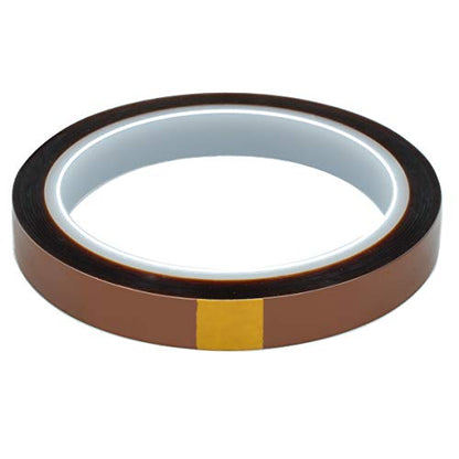 Bertech High-Temperature Polyimide Masking Tape, 1 Mil Thick, 10 mm x 36 Yards - UL Recognized - size: 10 mm