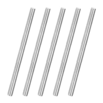 M METERXITY 5Pcs Fully Threaded Rod M6x100mm Right Hand Thread Bar Studs - size: M6x100mm