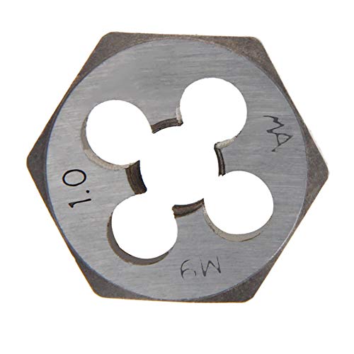 Utoolmart Hex Rethreading Die, M9 x 1.0 Pitch, Carbon Steel Thread Die, Hex Rethreading Die Machine Thread Die, Hexagon Taper Pipe Die, 1 Pcs - size: M9×1.0 Fine Teeth