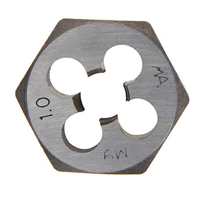 Utoolmart Hex Rethreading Die, M9 x 1.0 Pitch, Carbon Steel Thread Die, Hex Rethreading Die Machine Thread Die, Hexagon Taper Pipe Die, 1 Pcs - size: M9×1.0 Fine Teeth