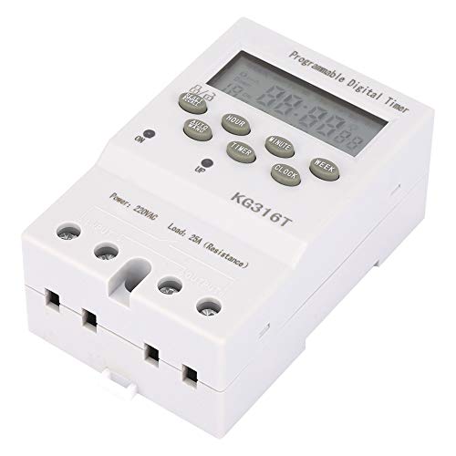 Digital Programmable Timer, Akozon KG316T 220V Microcomputer Time Control Switch Programmable Automatic Digital Timer Switch