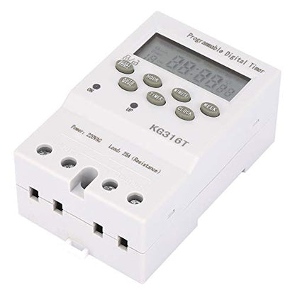 Digital Programmable Timer, Akozon KG316T 220V Microcomputer Time Control Switch Programmable Automatic Digital Timer Switch
