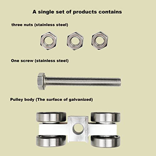 SIWOOD 4-Wheel Strut Channel Trolley 2 Pack, 800 LBS Load Capacity, Fits 1-5/8" Channel, Anti-Jam Groove, Quiet Bearings, M10 304 Stainless Steel Hardware for Indoor or Outdoor Use