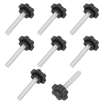 uxcell 10Pcs 1/4"-20 Star Knobs 1.6" Threaded Stud Male Clamping Knobs - size: 1/4"-20, 1.6"