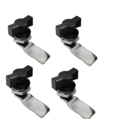WJSKDQ 4pcs Thumb Operated Offset Cam Lock Thumb Cam Lock for Machine Cabinet Drawer Black_3 - color: Black_3, size: 4 Pieces